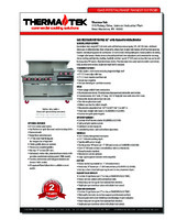 Commercial 10 Burner 60HD Gas Range Therma-Tek TMD60-10-2