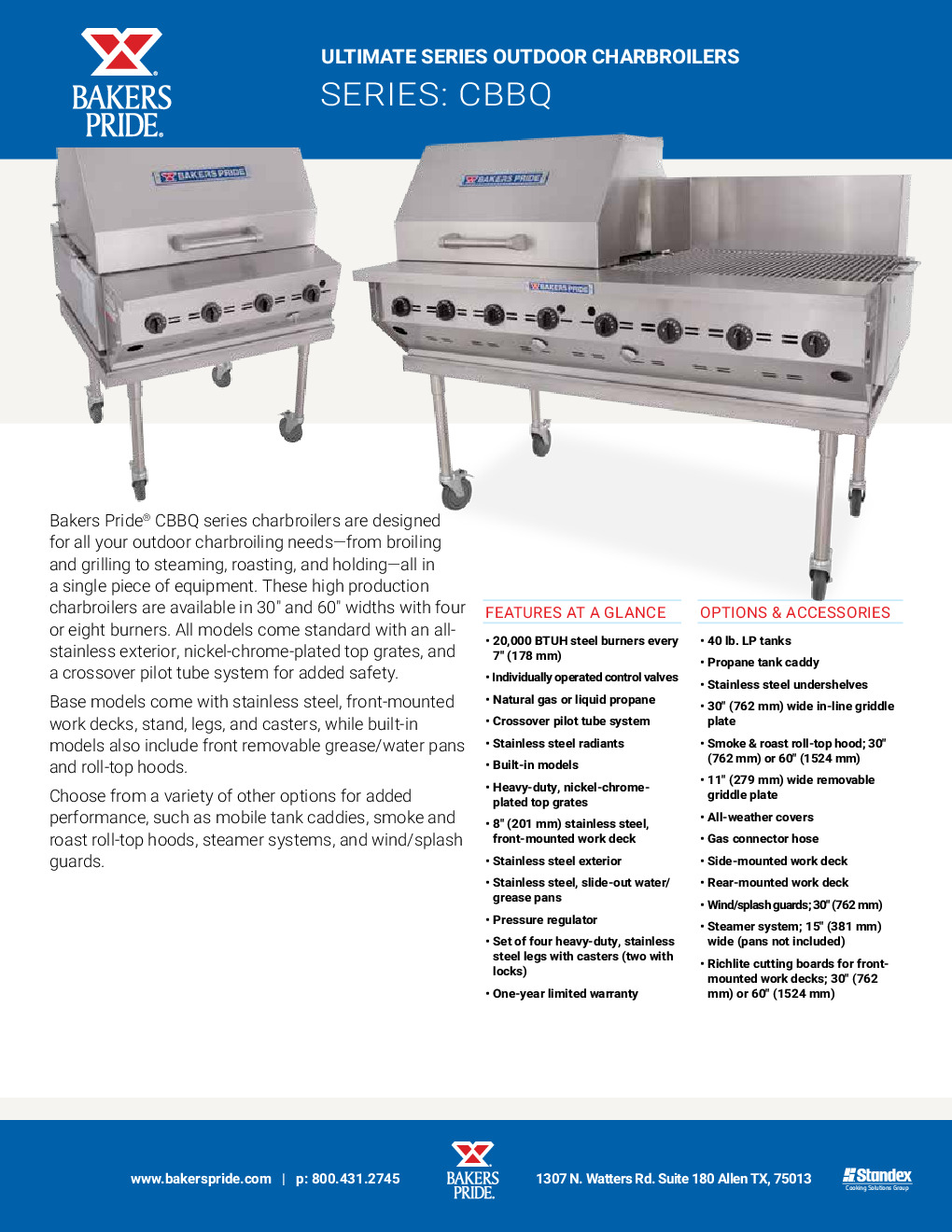 Bakers Pride CBBQ-30S-P Outdoor Grill Gas Charbroiler