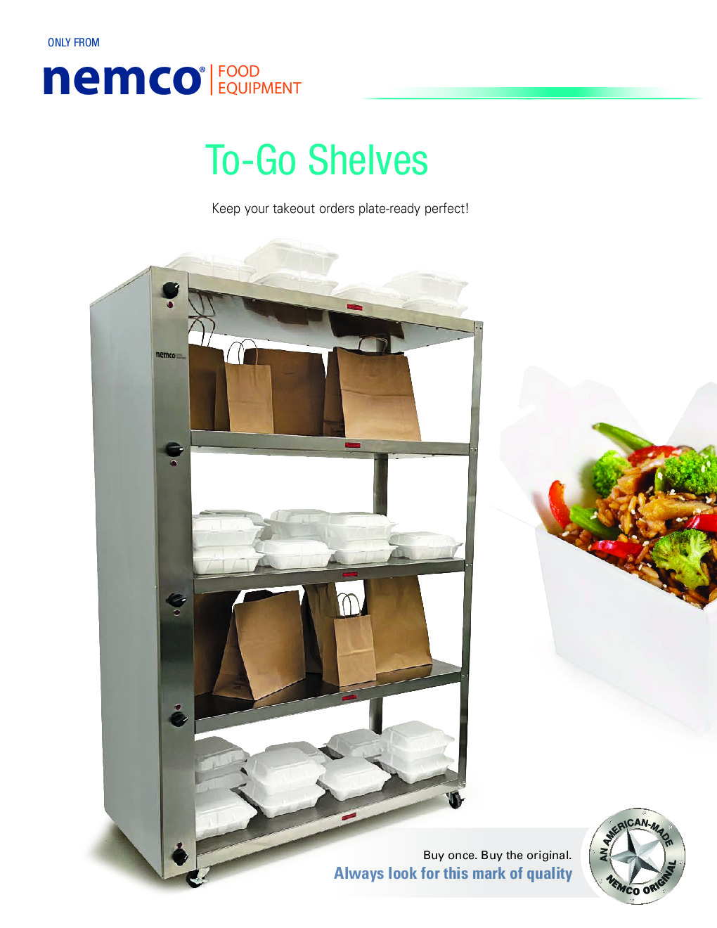 Nemco 6303-4 To-Go & Delivery Staging Shelving Unit