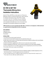 TSB-5EF-2D-DS-TMV-Installation And Maintenance Instructions