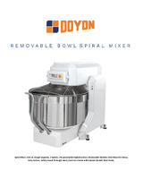 Doyon ATI150 330 Qt. / 520 lb. Two-Speed Spiral Dough Mixer with