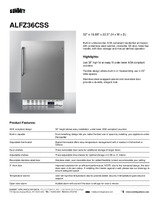SUM-ALFZ36CSS-Spec Sheet
