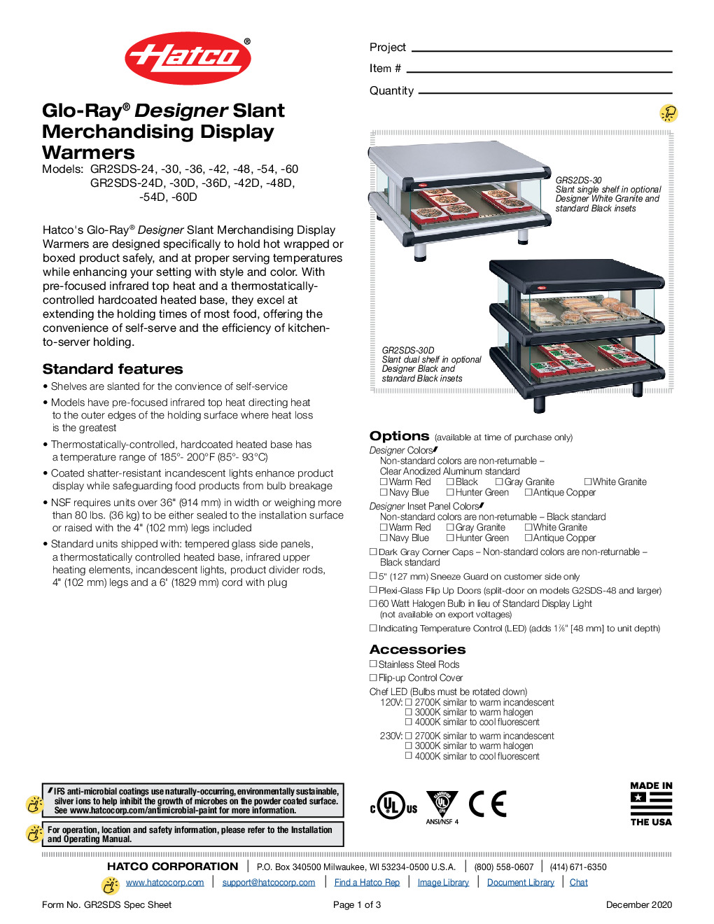 Hatco GR2SDS-36D For Multi-Product Heated Display Merchandiser