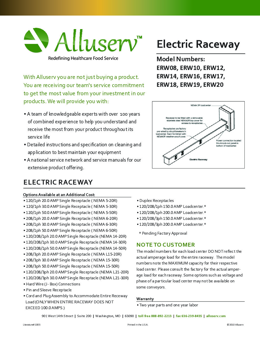 Alluserv ERW10 Electrical Raceway, 10 foot