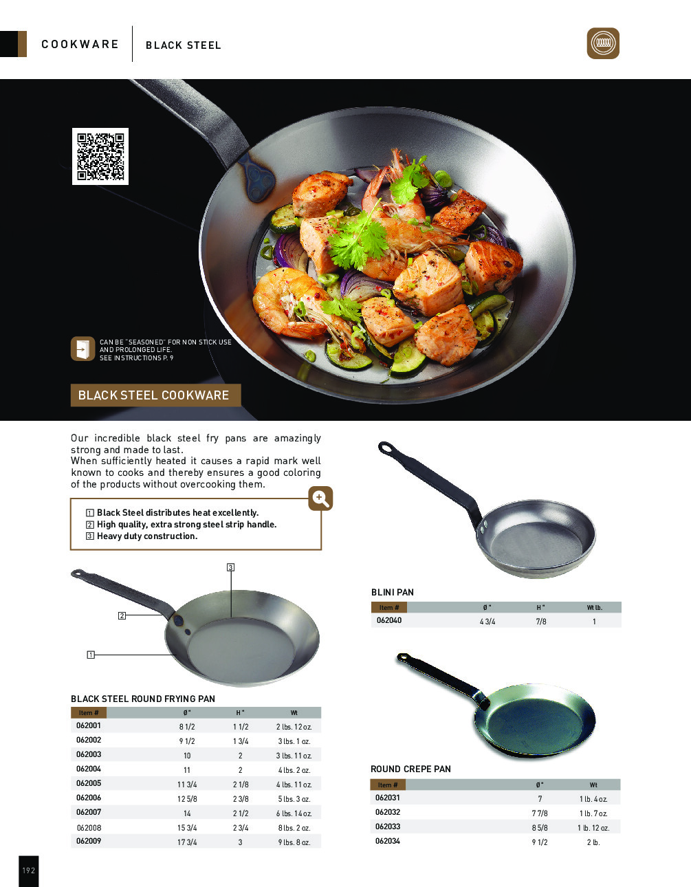 Matfer 62003 Electric Black Steel Fry Pan,Suitable For Gas,Ceramic