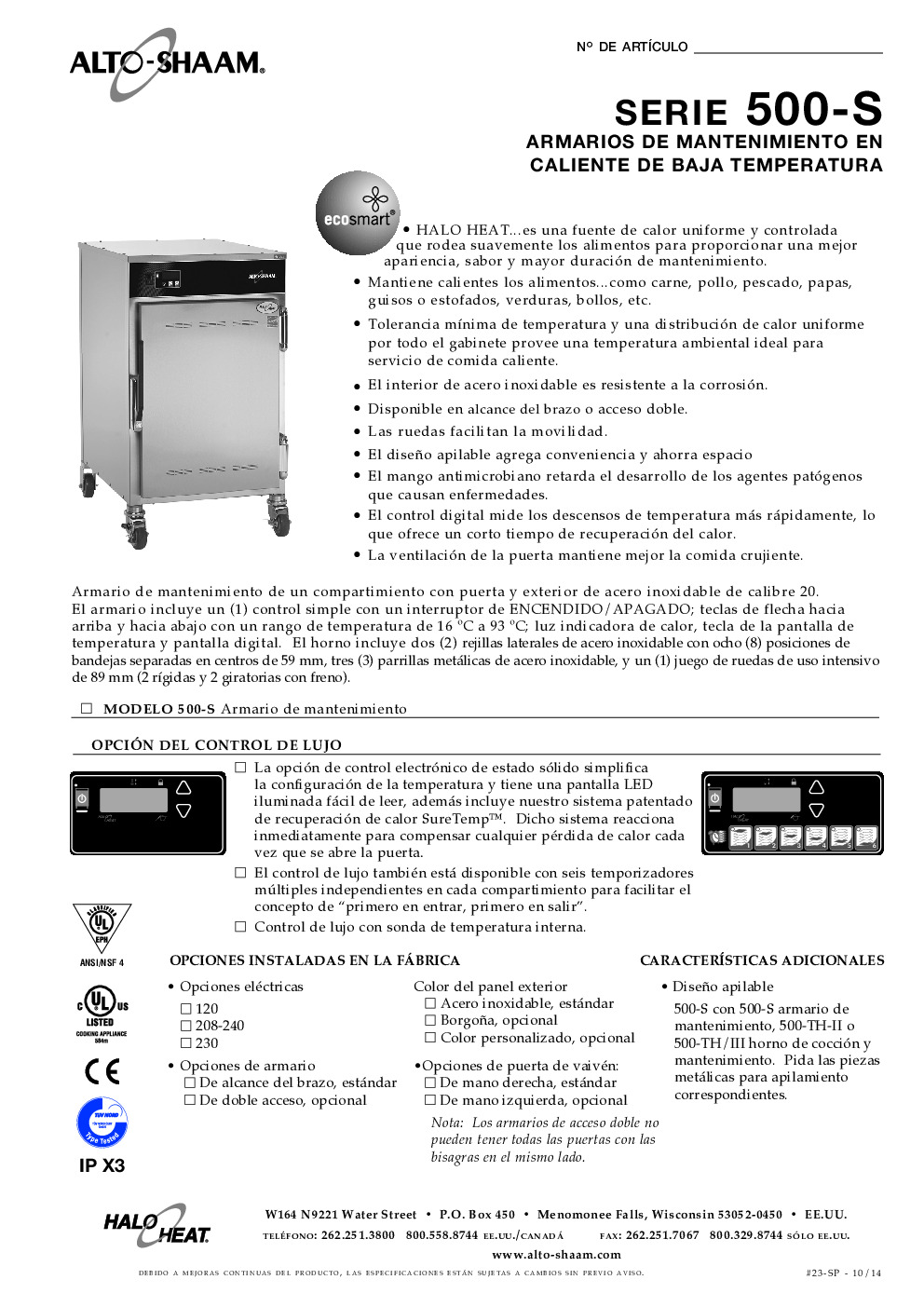 Alto-Shaam 500-S-QS Mobile Heated Cabinet