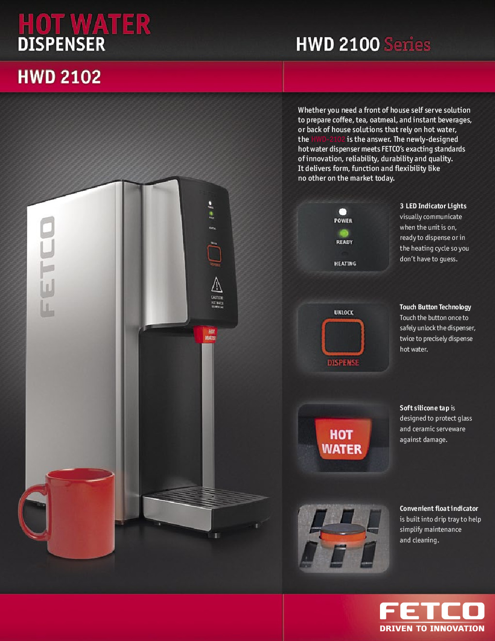 FETCO HWD-2102 (H210220) Hot Water Dispenser