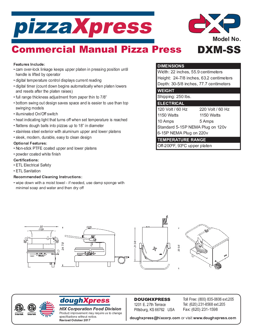 DoughXpress DXM-SS-220 18