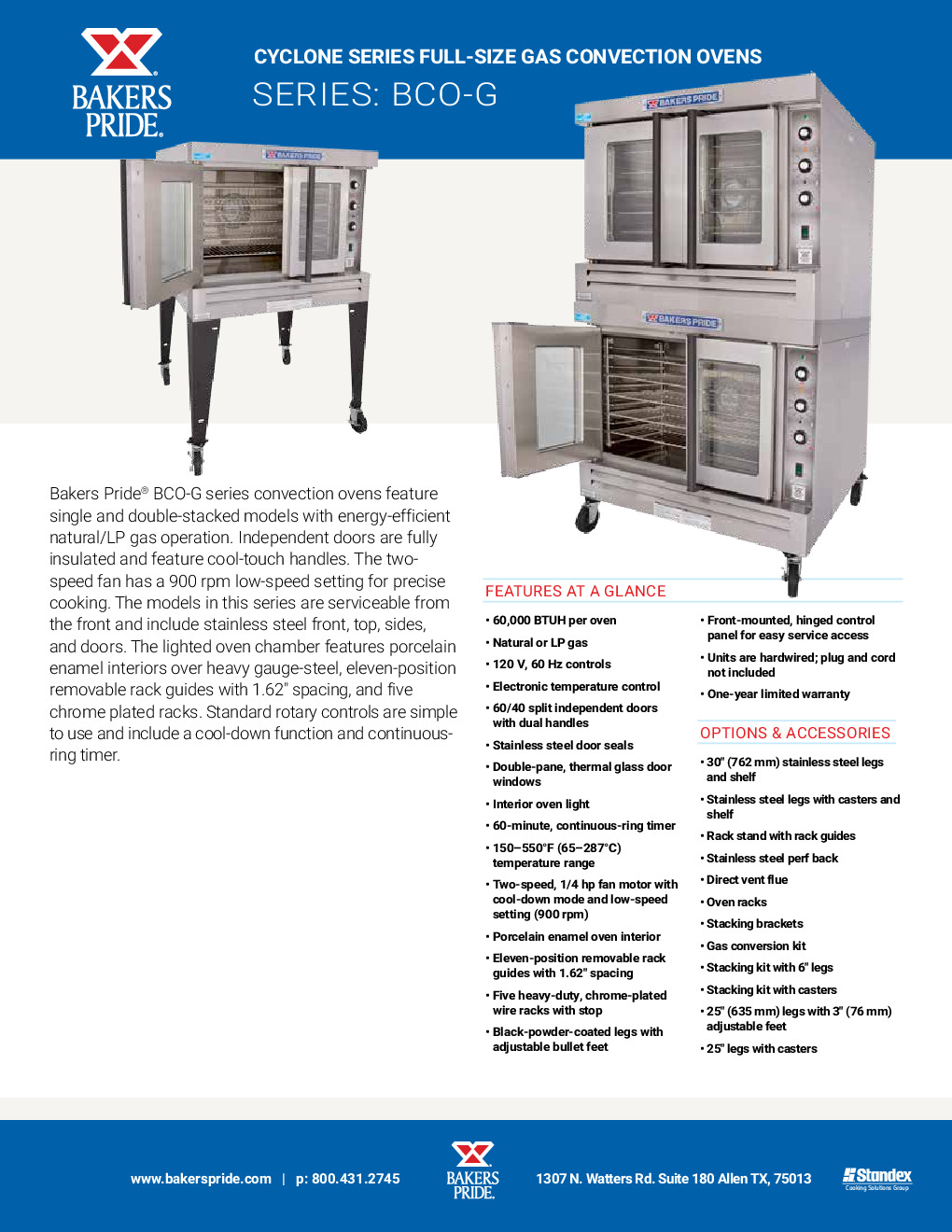 Bakers Pride BCO-G2 Gas Convection Oven