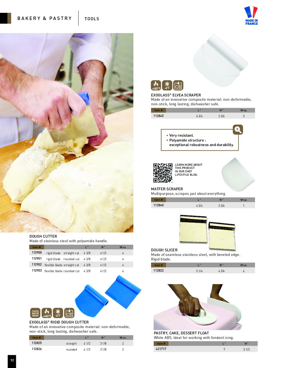 Matfer 112840 Dough Cutter/Scraper