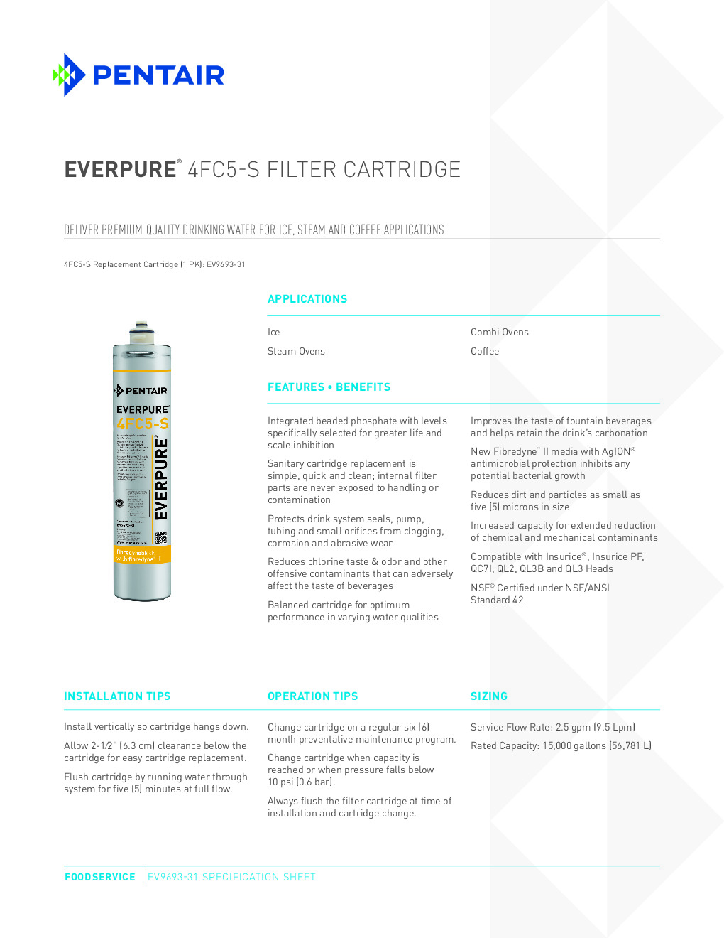 Everpure EV969331 Cartridge Water Filtration System