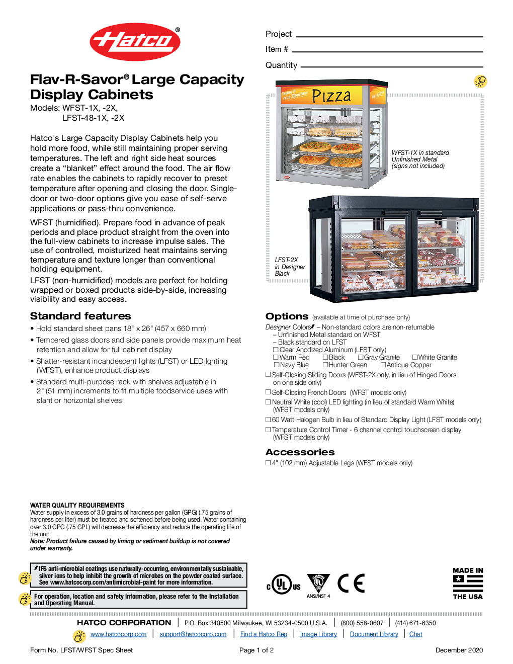 Hatco LFST-48-2X Countertop Hot Food Display Case