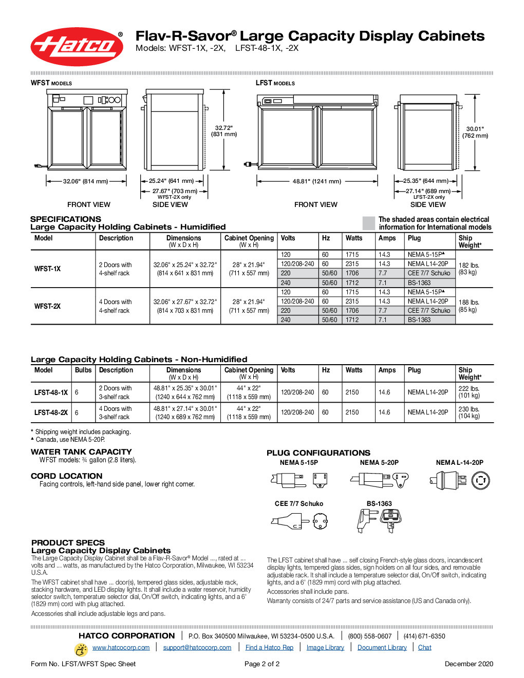 Hatco LFST-48-2X Countertop Hot Food Display Case