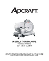 ADCRAFT SL300ES Manual Electric 12 Meat Slicer
