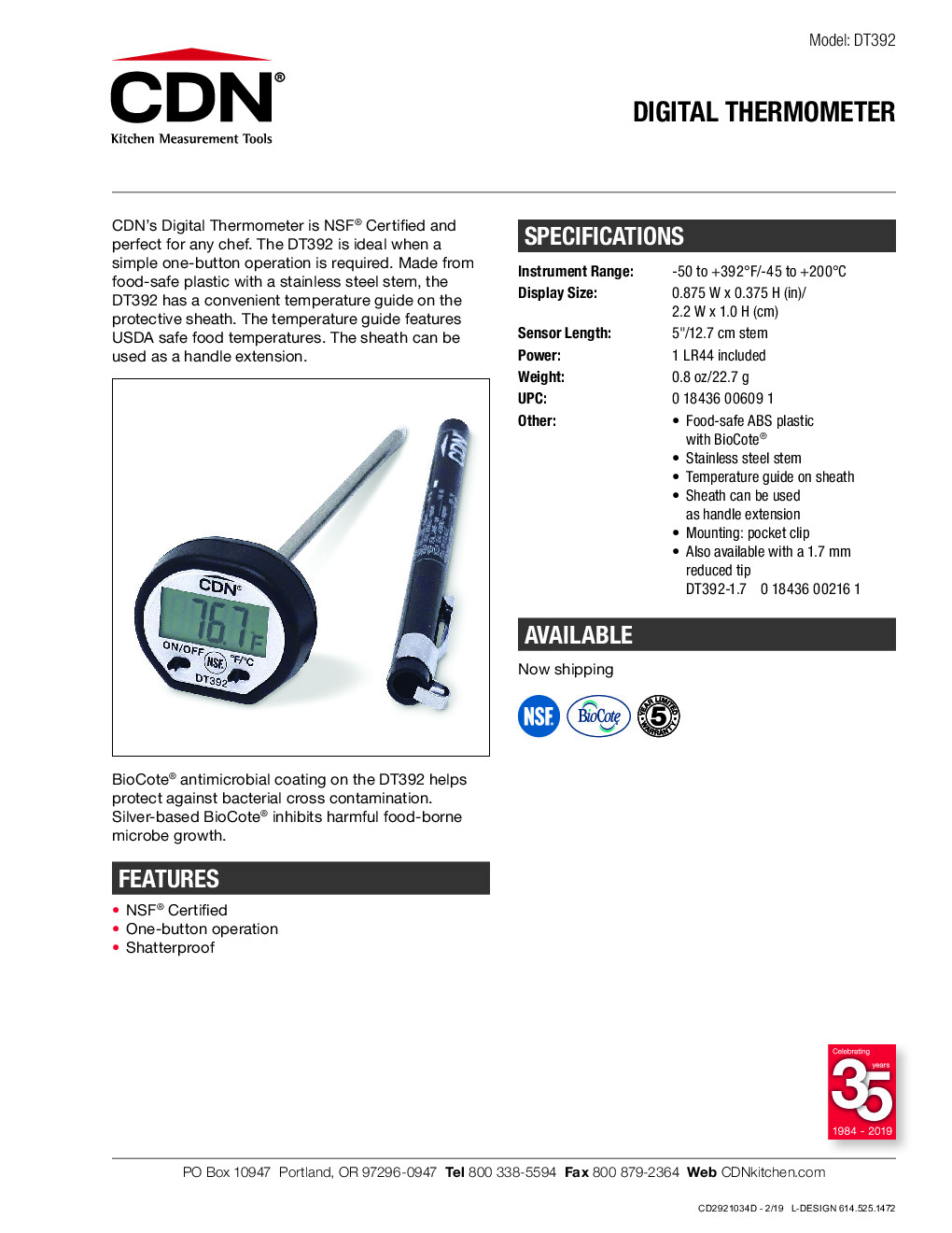 CDN DT392 Pocket Thermometer