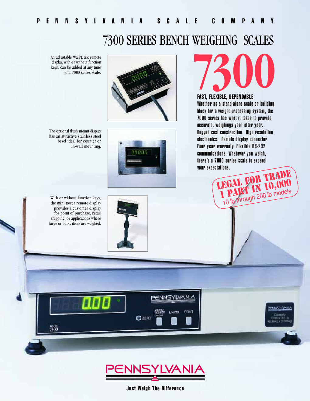 Penn Scale 7300 Digital Receiving Scale
