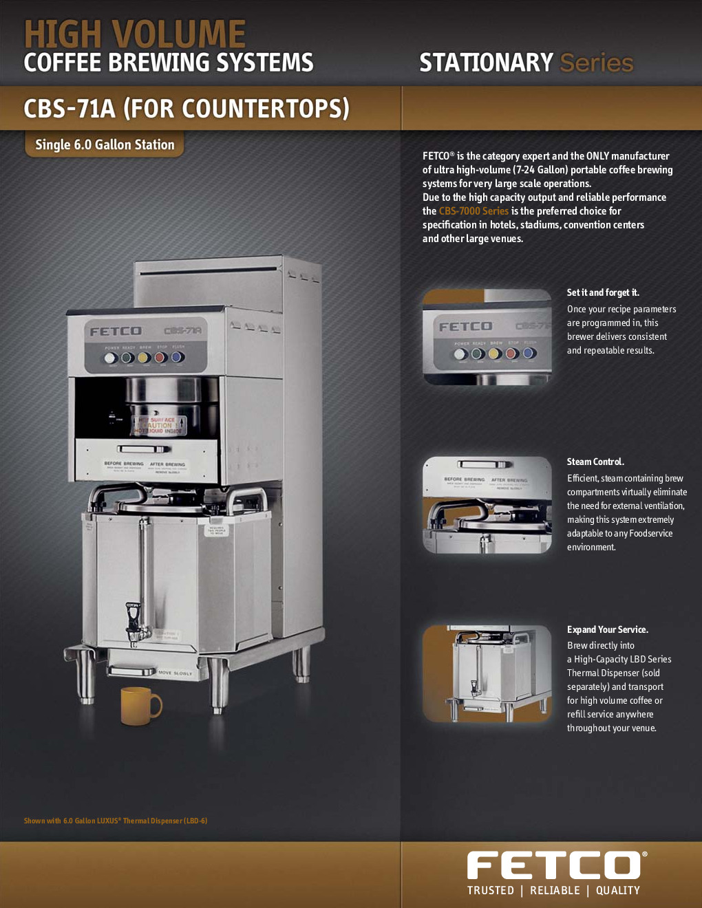 FETCO CBS-71A (C71037) Coffee Brewer for Thermal Server