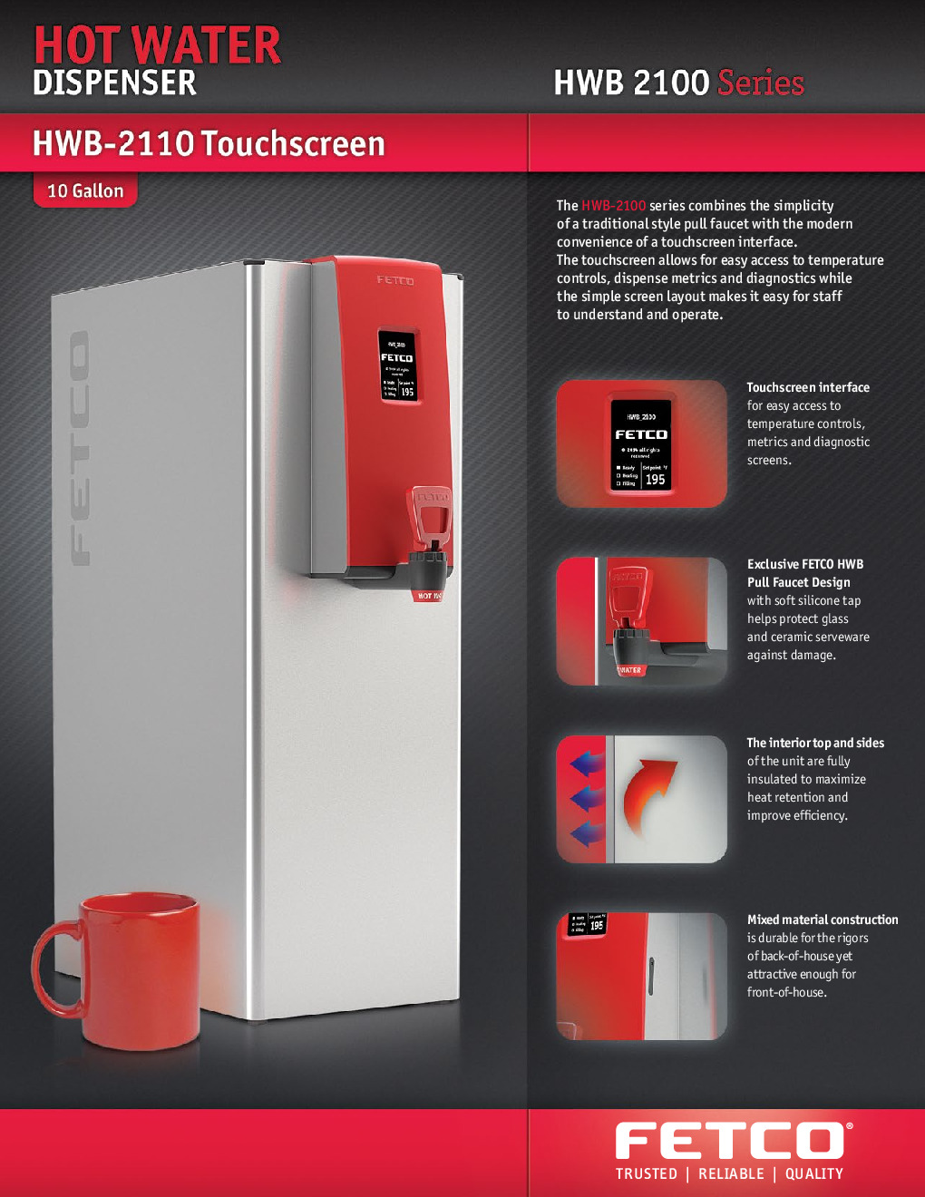 Fetco HWB-2110 (B211052) Hot Water Dispenser