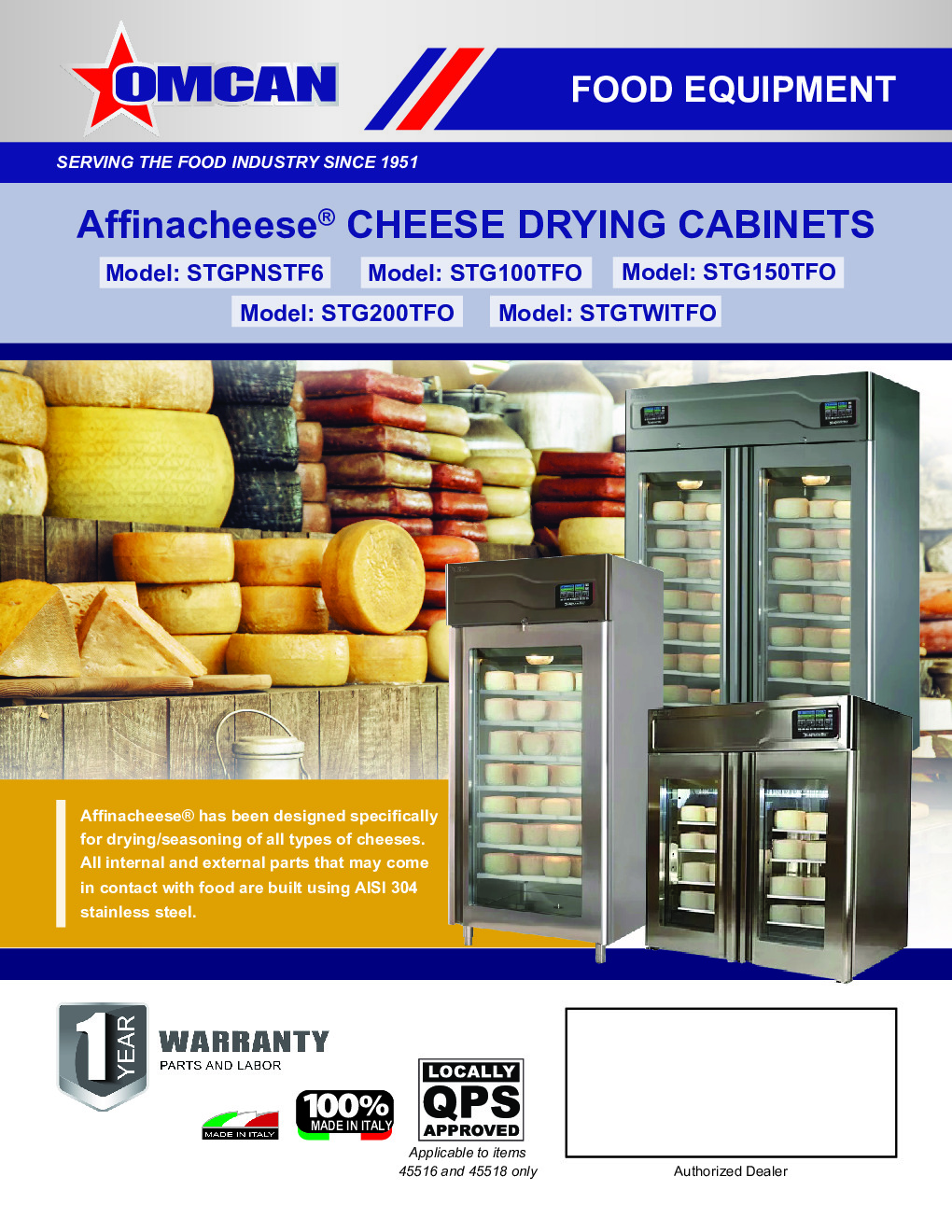 Omcan USA 45520 Cheese Drying Cabinet