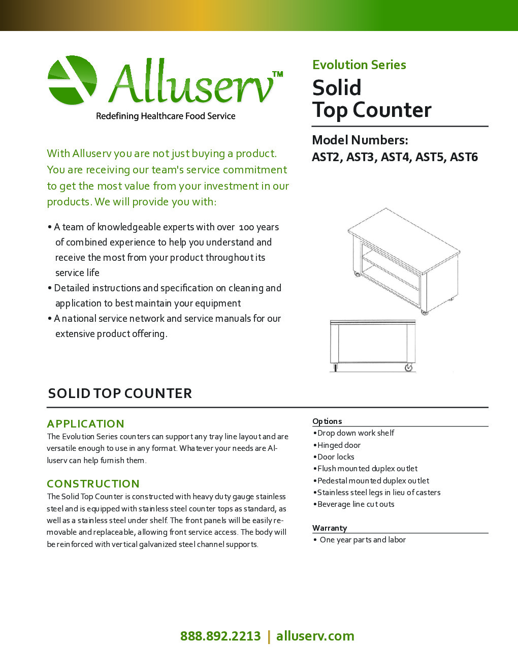 Alluserv AST3 Utility Serving Counter