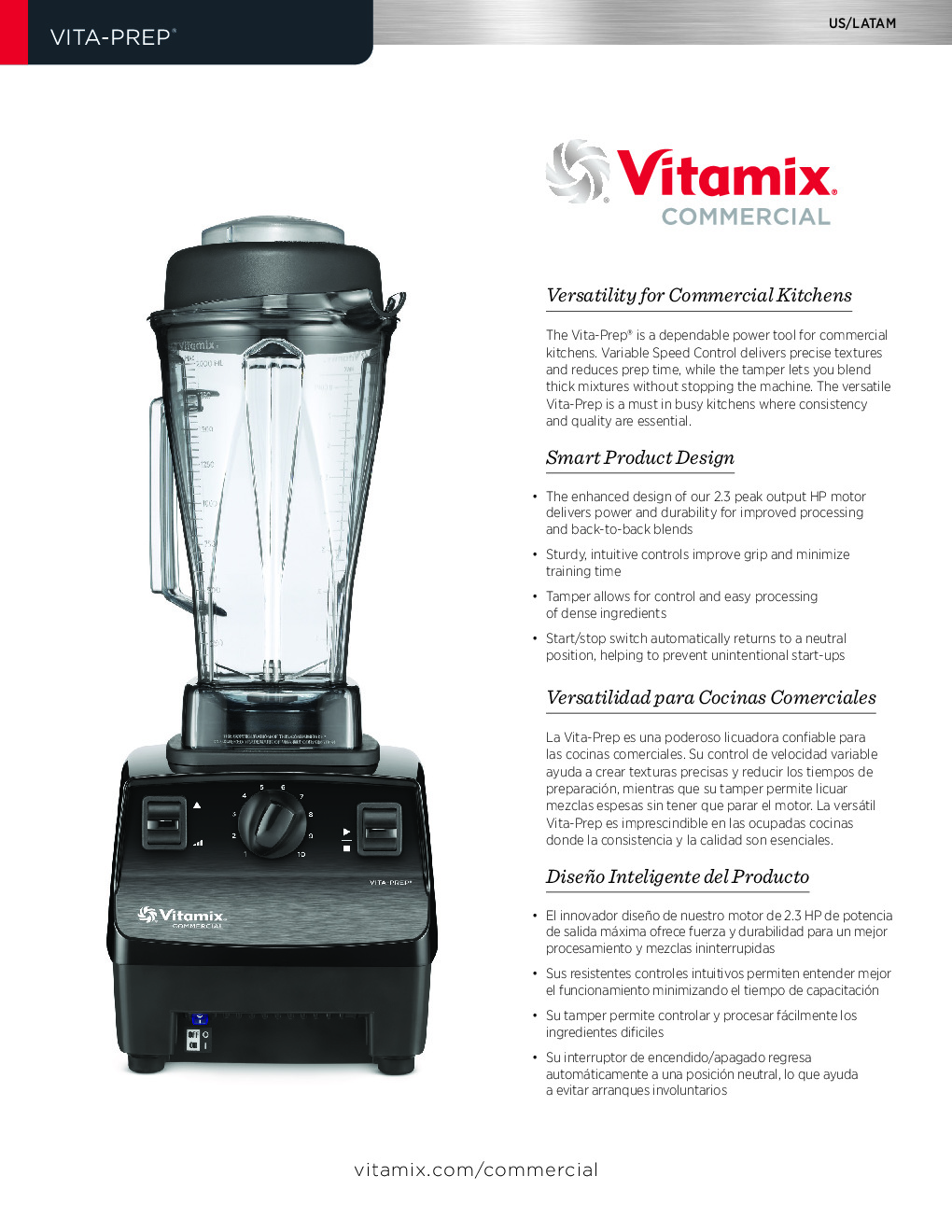 Vitamix 62827 Vita-Prep 2.3 hp Blender with 64 oz. Container