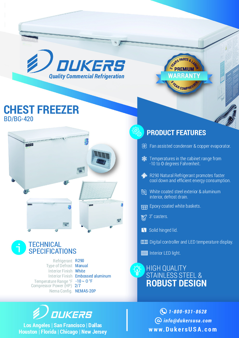 Dukers Appliance Co BD/BG-760 84