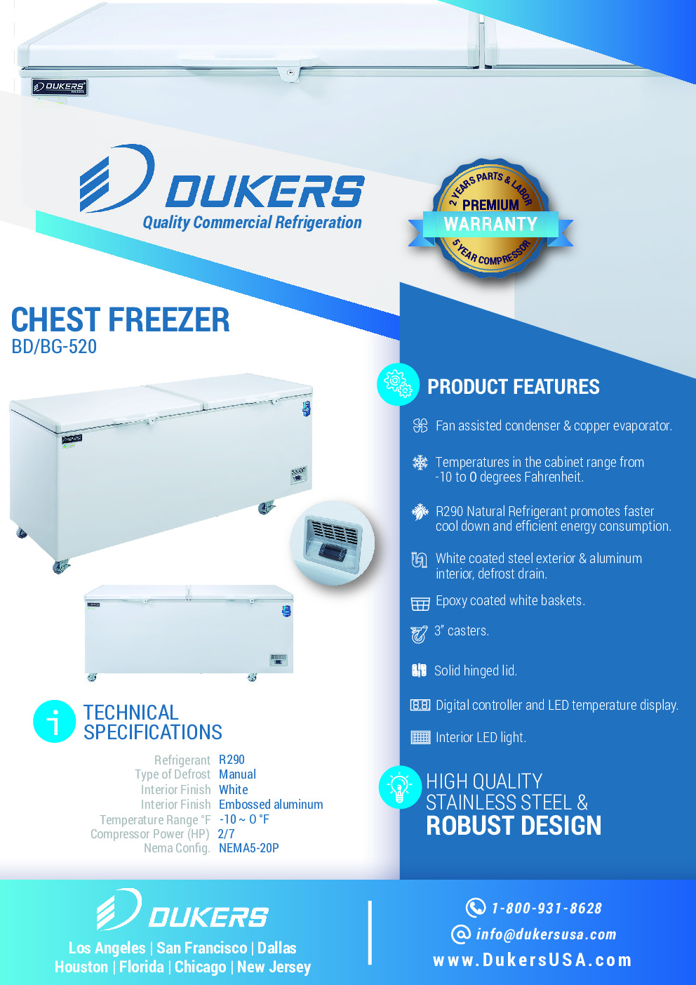 Dukers Appliance Co BD/BG-760 84