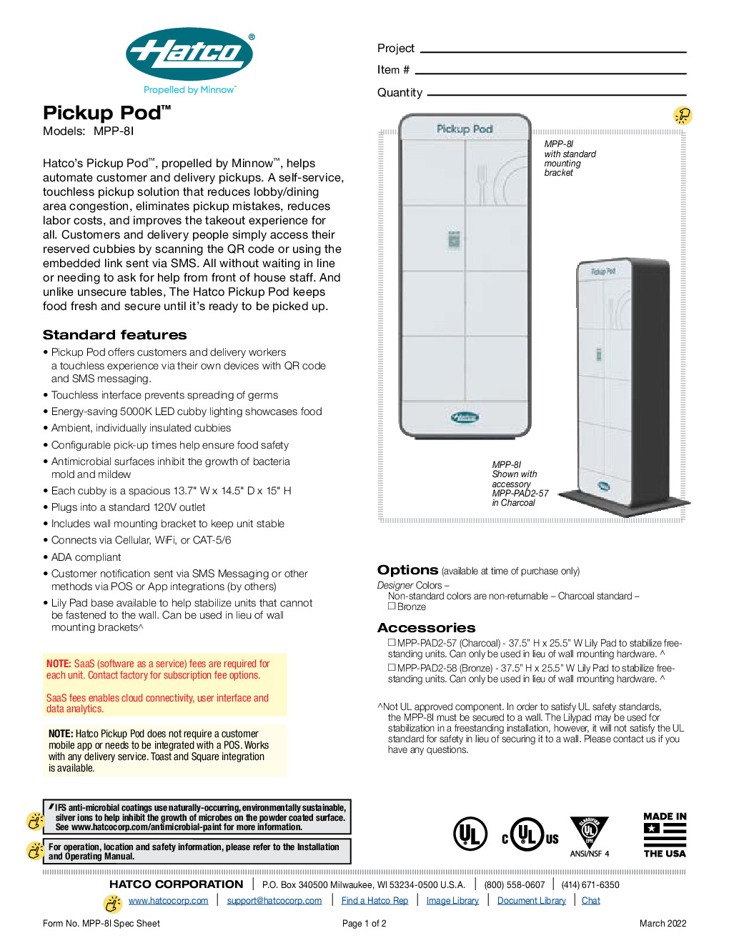 Hatco MPP-8I Floor Model Food Safe Locker