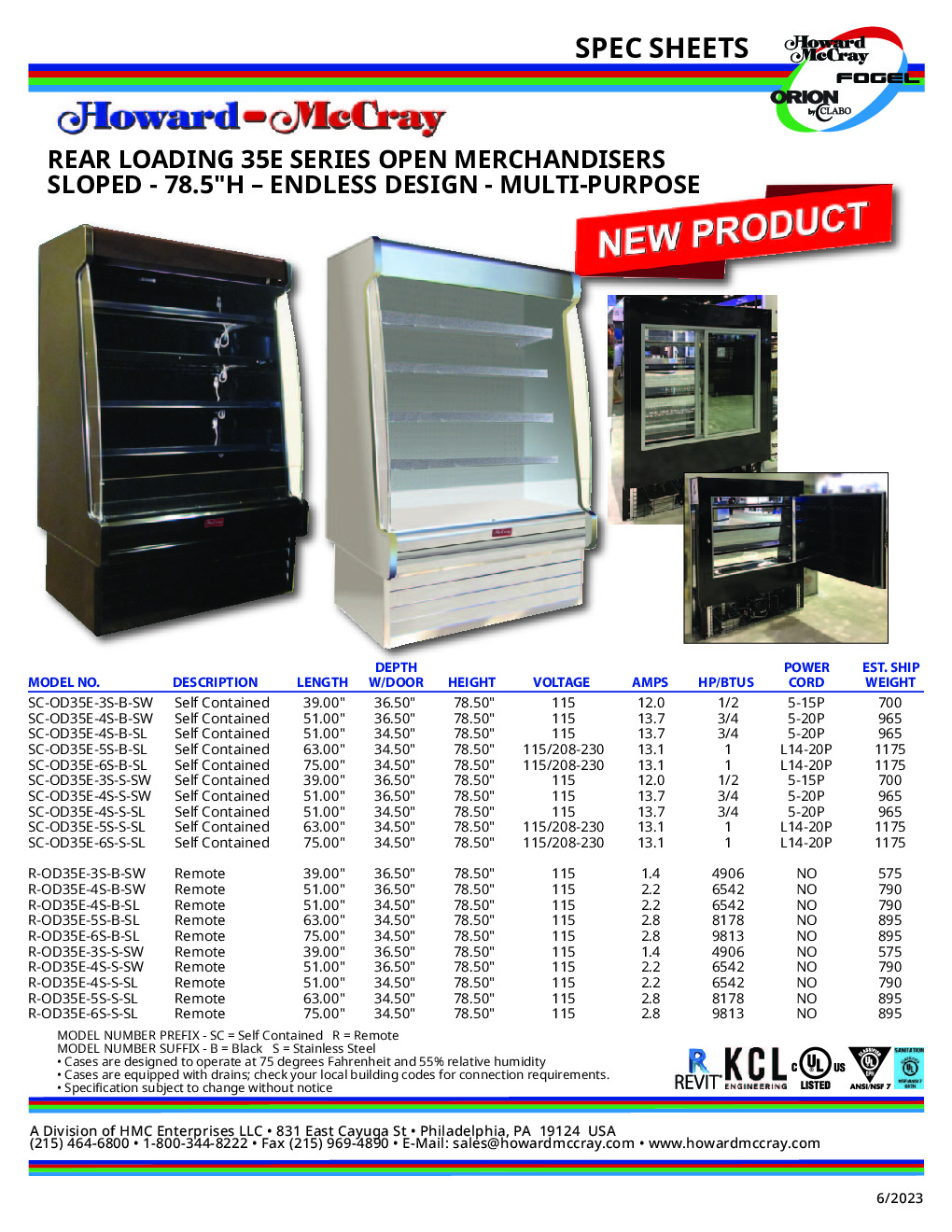 Howard-McCray R-OD35E-4S-B-SL Open Refrigerated Display Merchandiser