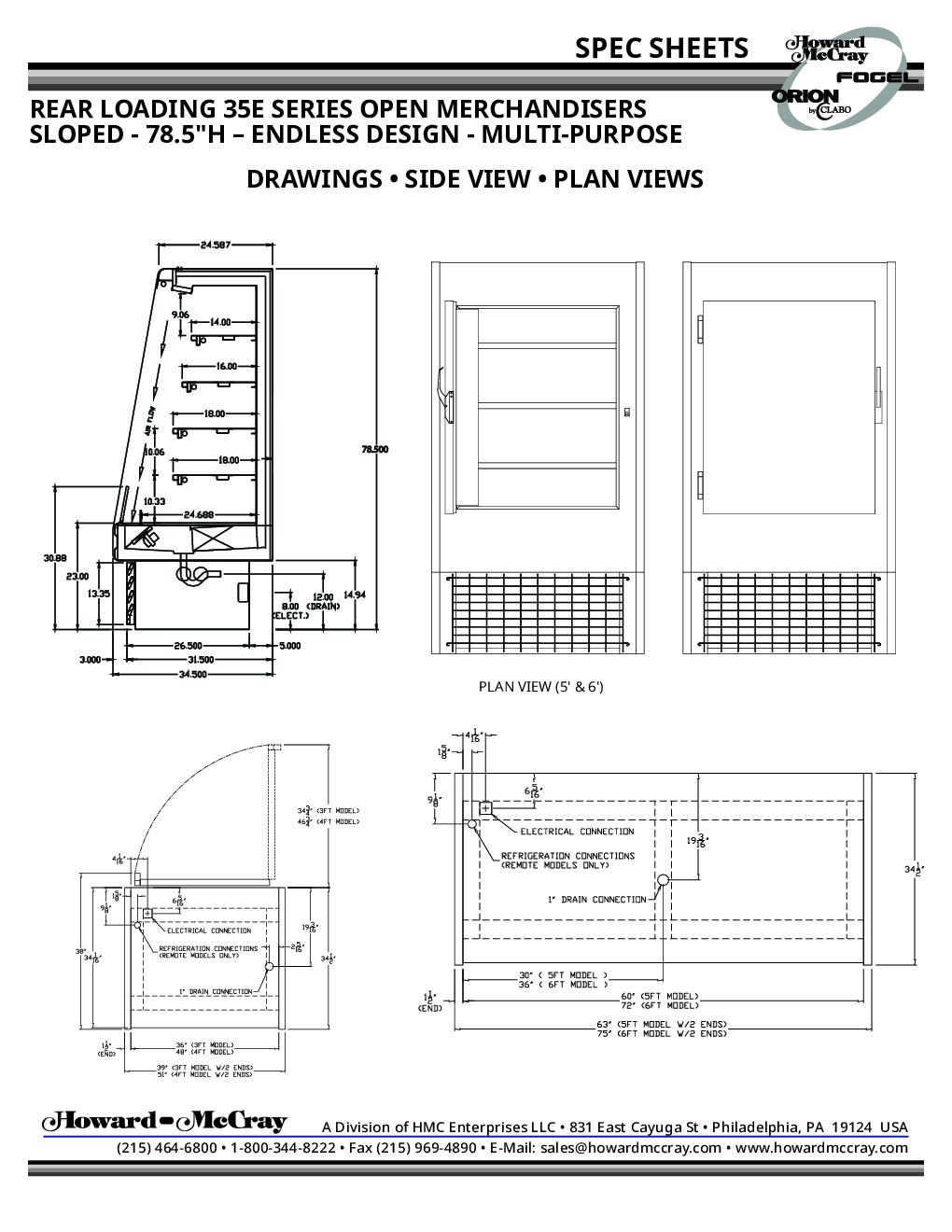 Howard-McCray R-OD35E-6S-S-SL Open Refrigerated Display Merchandiser