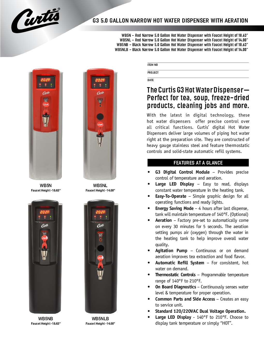 Curtis WB5NLB Hot Water Dispenser