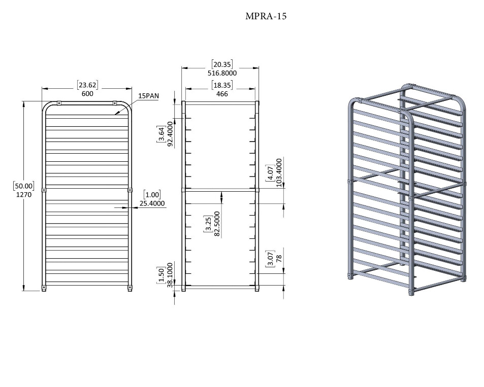 Atosa USA MPRA-15 Refrigerator / Freezer Pan Rack