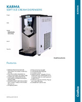 Crathco Karma Gravity 2.5 Gallon Soft Serve Machine / Frozen Product Dispenser