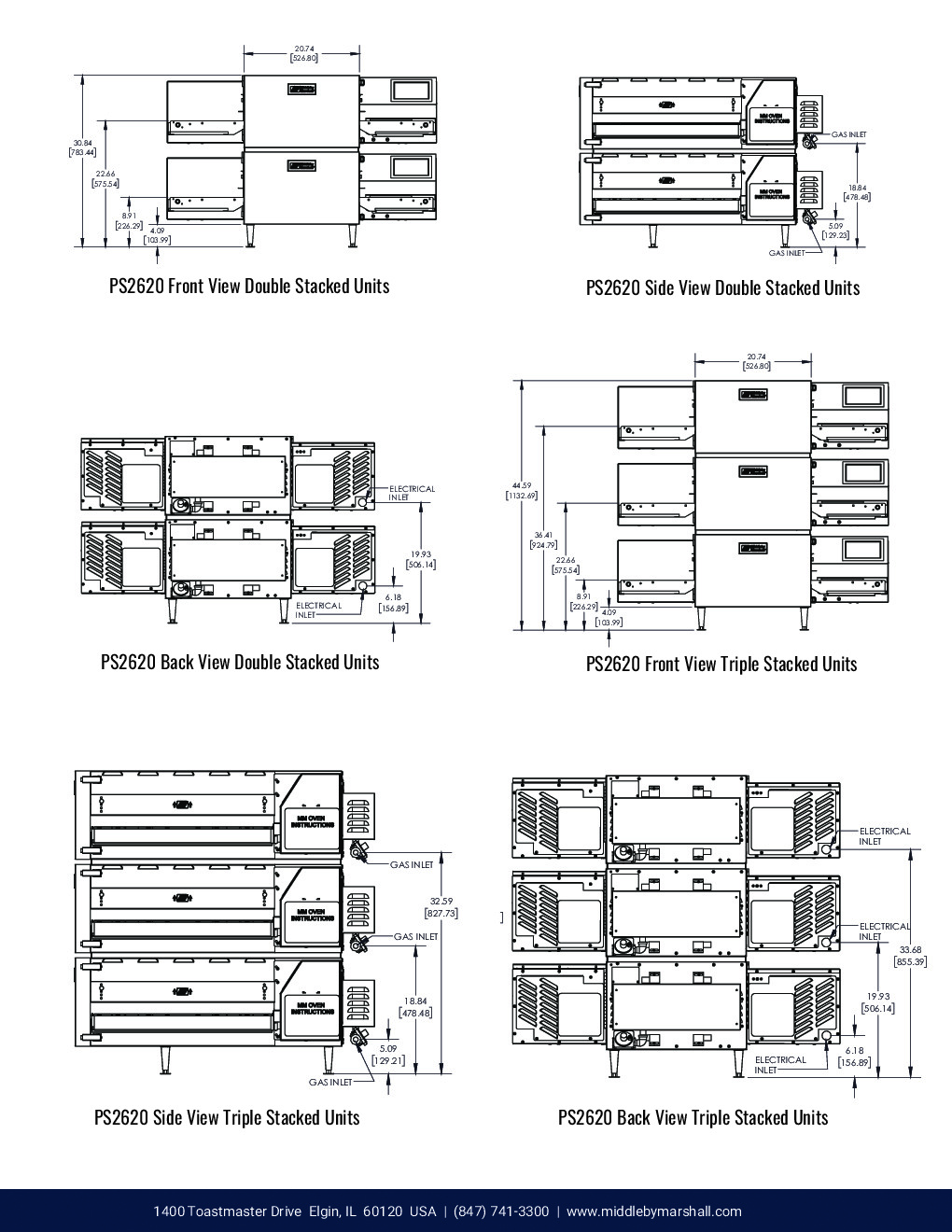 Middleby Marshall PS2620G-3 Conveyor Gas Oven