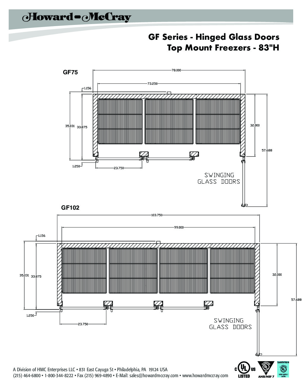 Howard-McCray GF22-LT Merchandiser Freezer