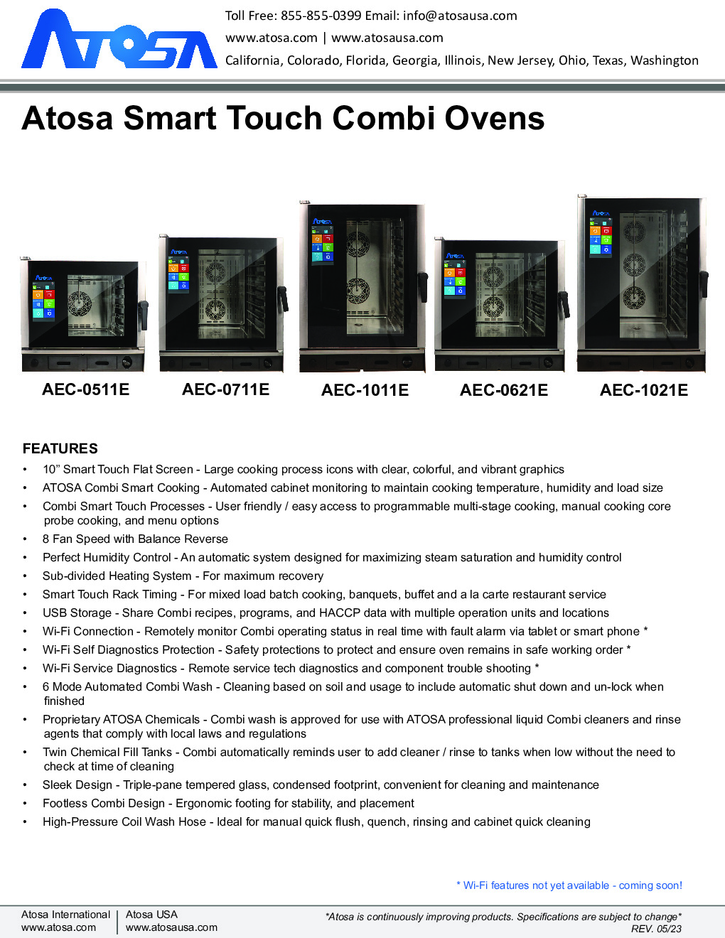 Atosa USA AEC-0621 E Electric Combi Oven