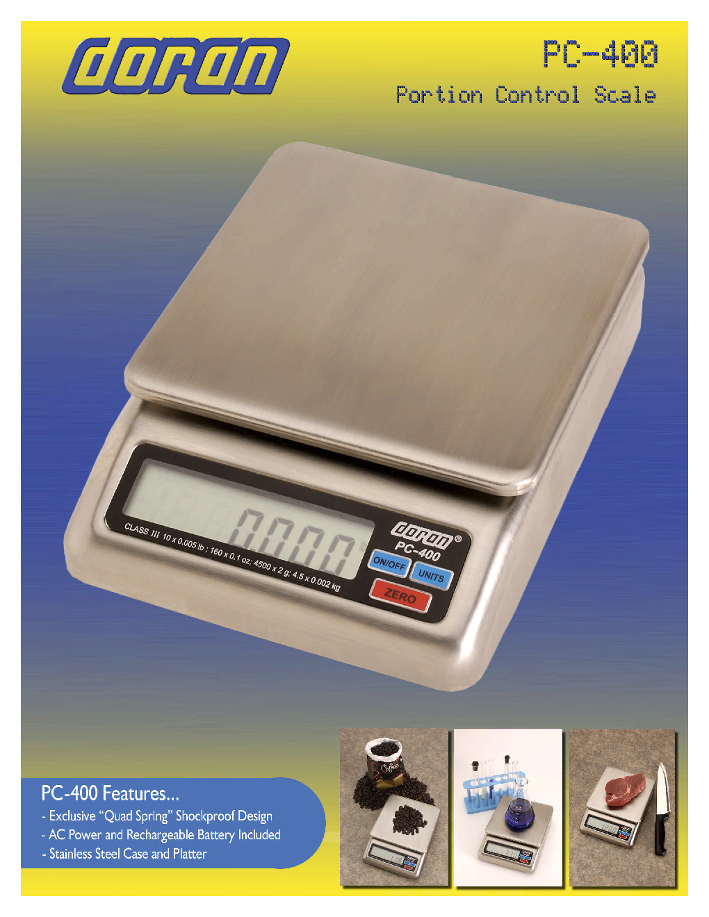 Doran PC-400 Digital Portion Control Scale