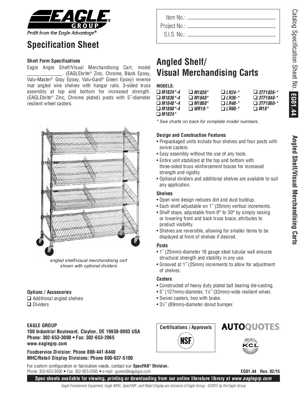 Eagle Group M1836Z-4 Merchandising & Display Rack / Cart